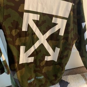 camo off white hoodie